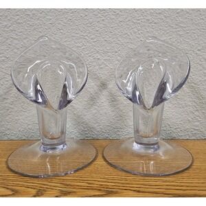 Jack in the pulpit Cali Lilly vases lavender/clear glass MCM classics